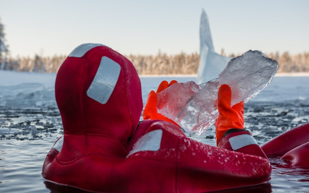 Arctic ice floating from Levi