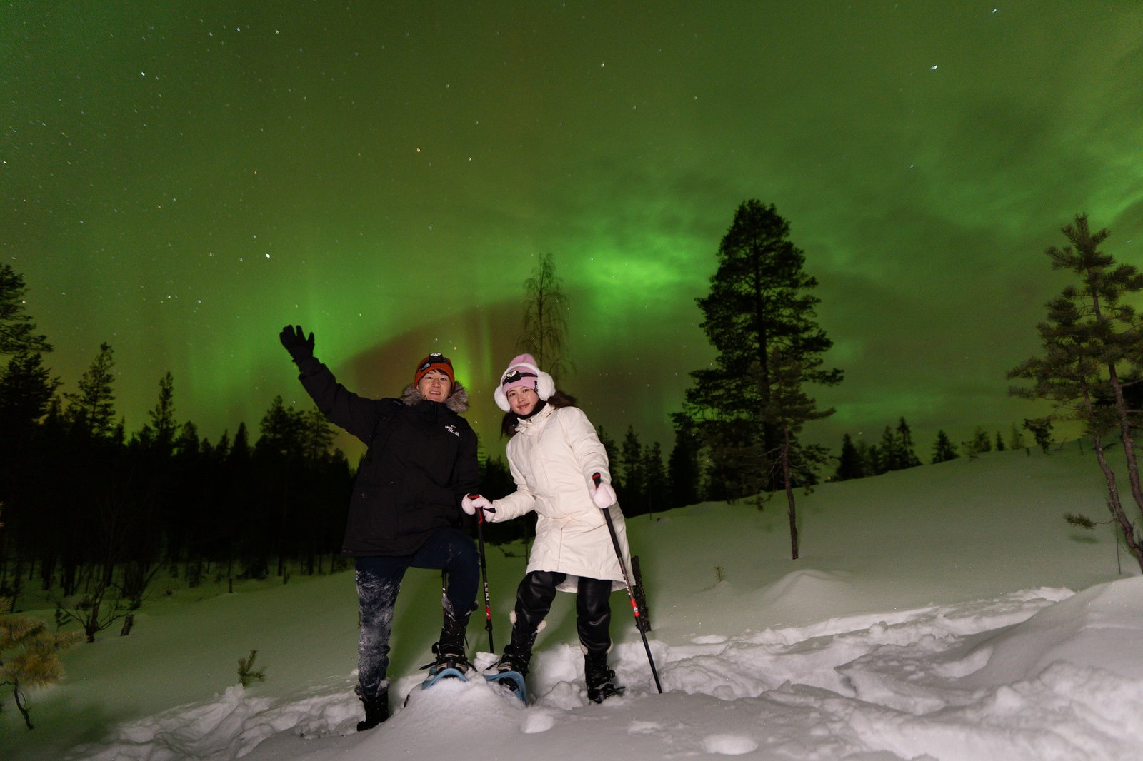 rando raquette de nuit aurores rovaniemi rando raquette de nuit aurores rovaniemi