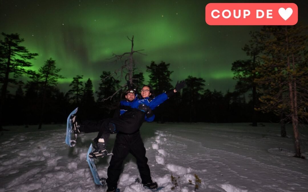 Aventure Nocturne en Raquettes (Tour d&rsquo;Aurores Boréales)
