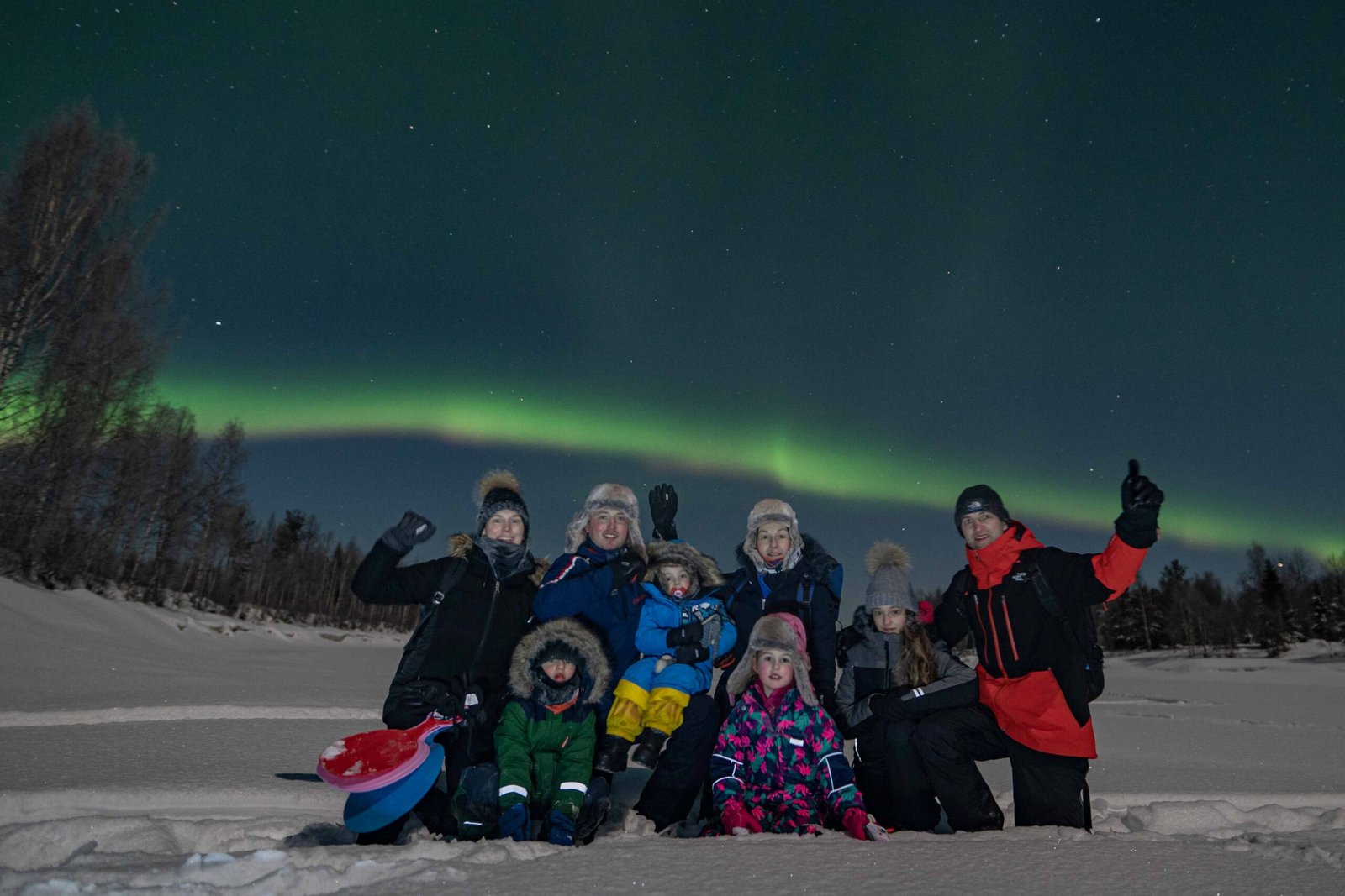 Aurores Boréales Chasse Famille