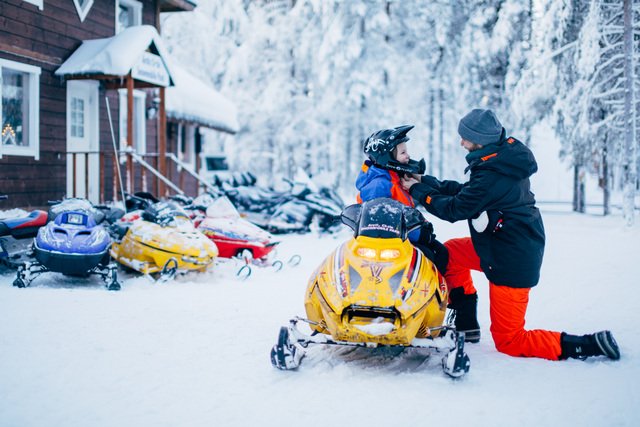 Mini motoneige enfants Rovaniemi