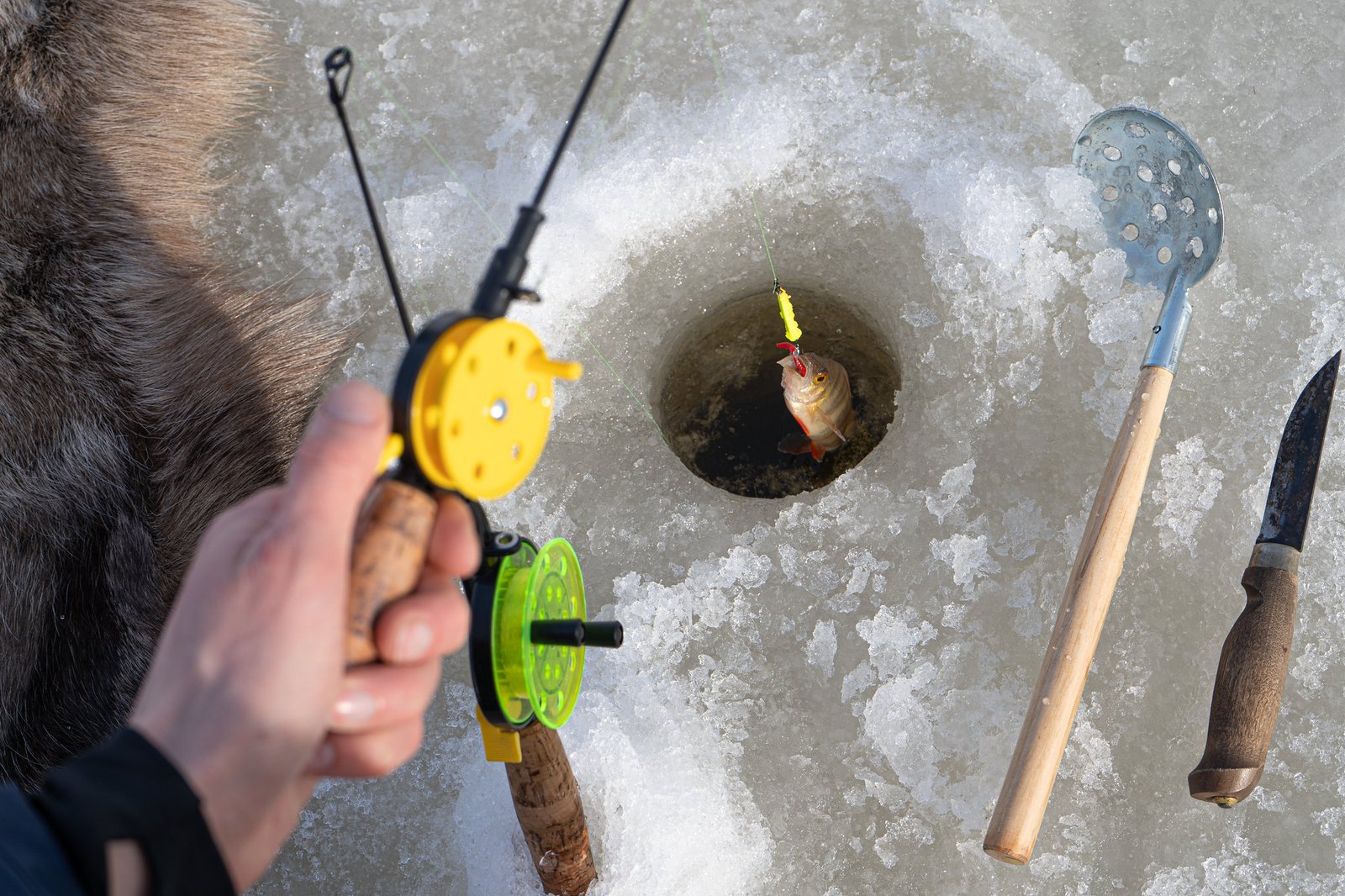 Ice fishing November Rovaniemi