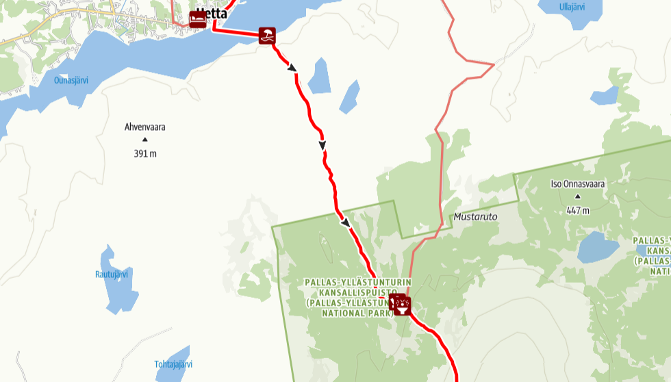 The first part of the Hetta-Pallas independent hike from Rovaniemi