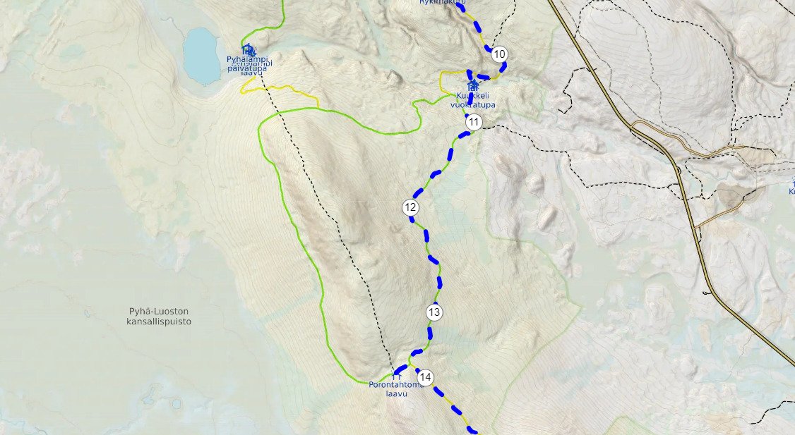 Wilderness huts on the Pyhä-Luosto hiking trail: independent hike from Rovaniemi