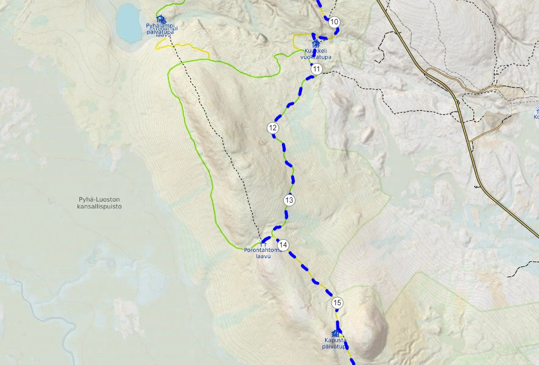 The third part of the independent hike to Pyhä-Luosto national park from Rovaniemi