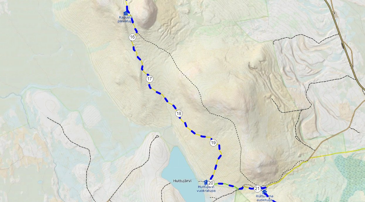 The fourth part of the independent hike to Pyhä-Luosto National park 