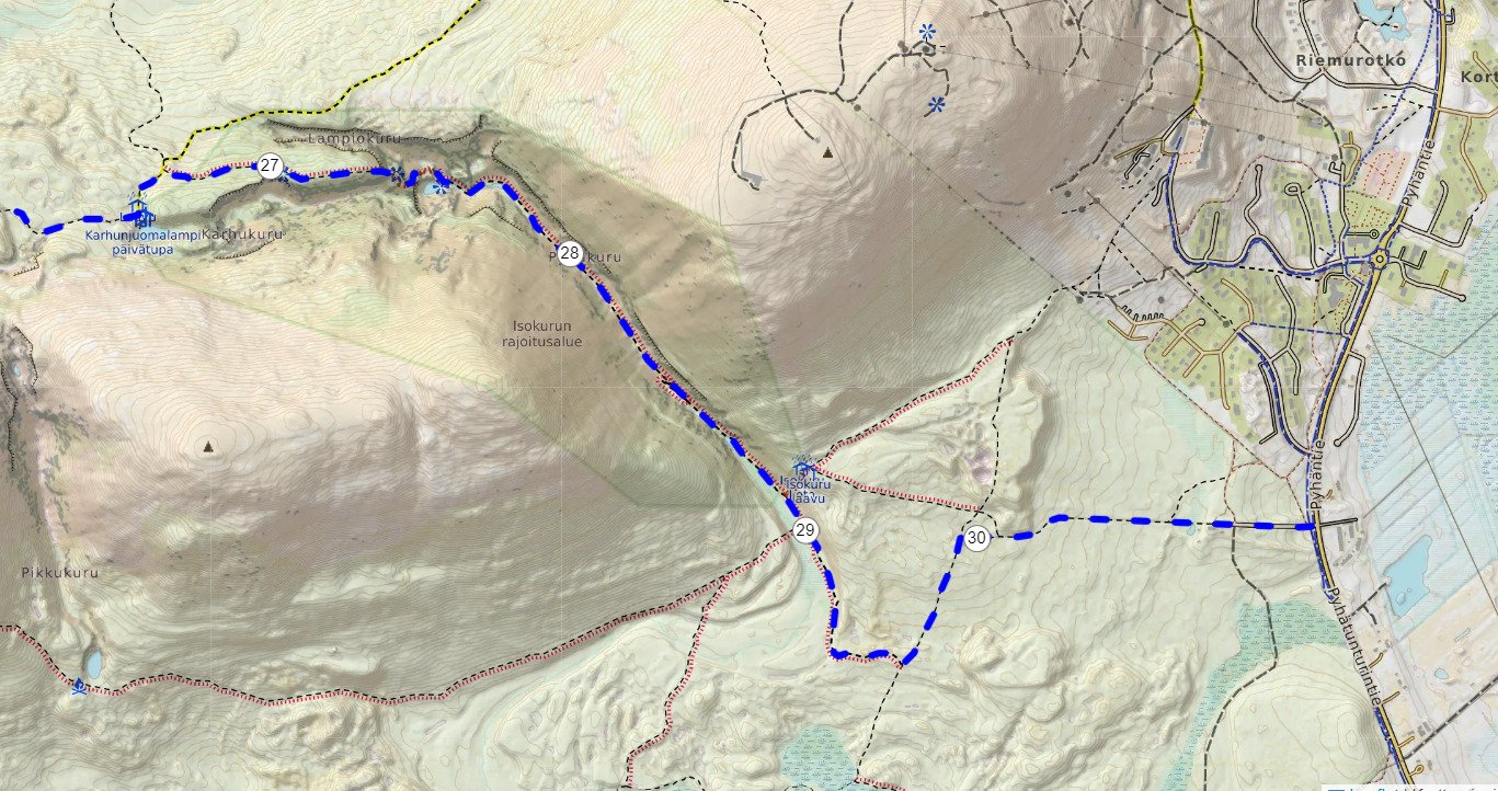 The sixth part of the independent hike to Pyhä-Luosto national park