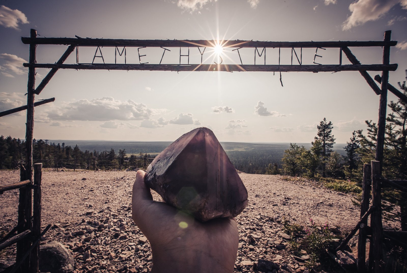 Amethyst mine in Luosto on an independent hike from Rovaniemi