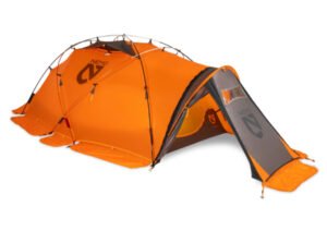 Mounted orange tent