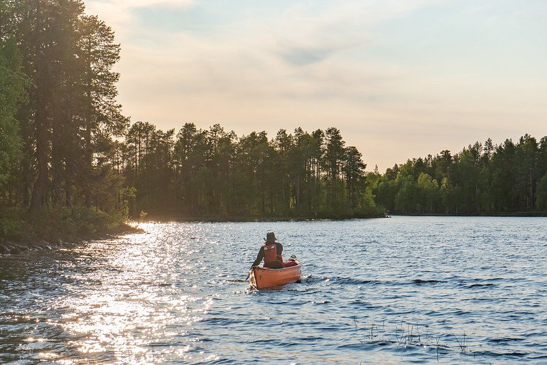 Canoe in Lapland