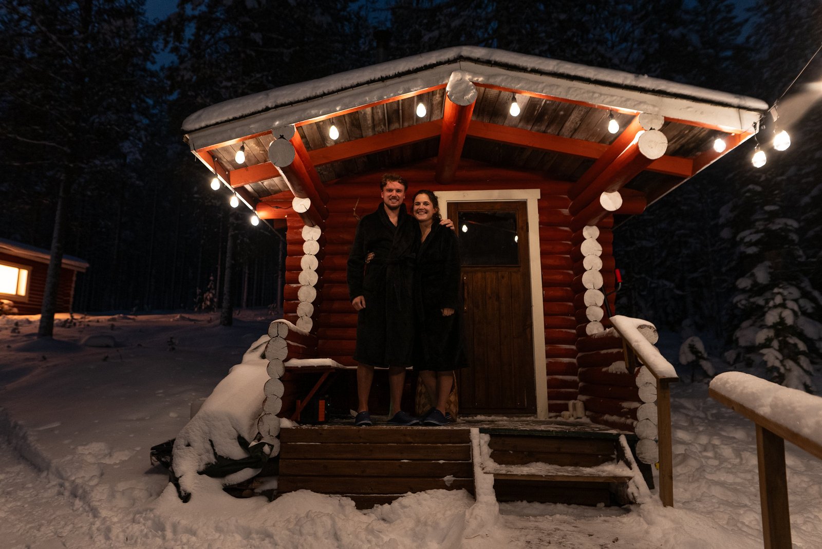 Snowshoe adventure by night