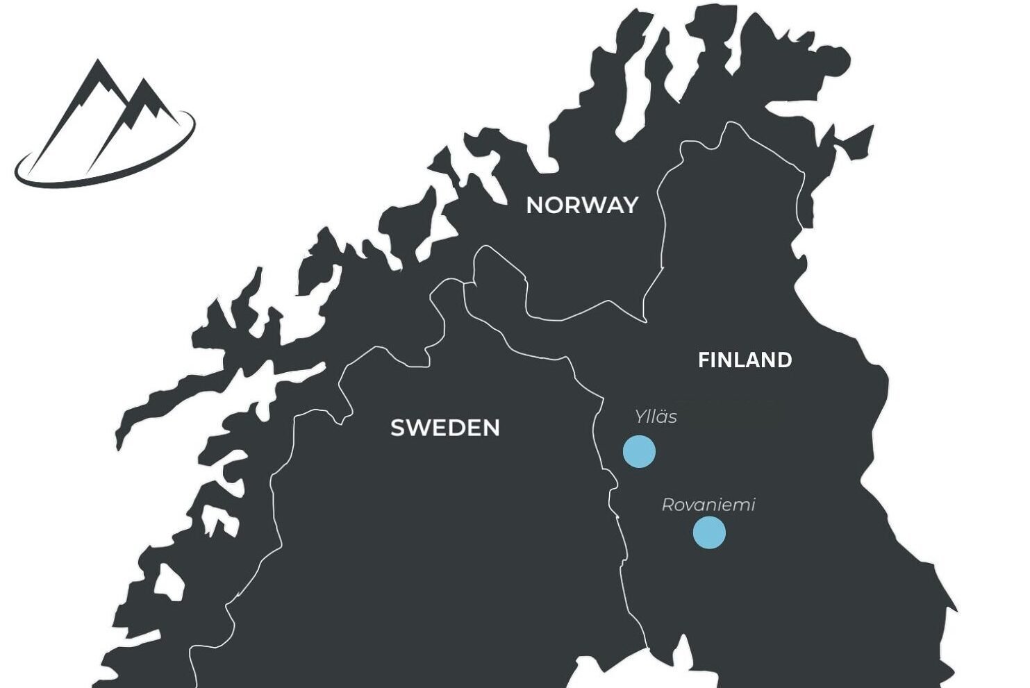 Map Rovaniemi to Yllas