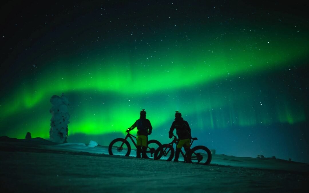 Northern Lights Hunting on Electric Fatbike from Pyhä-Luosto