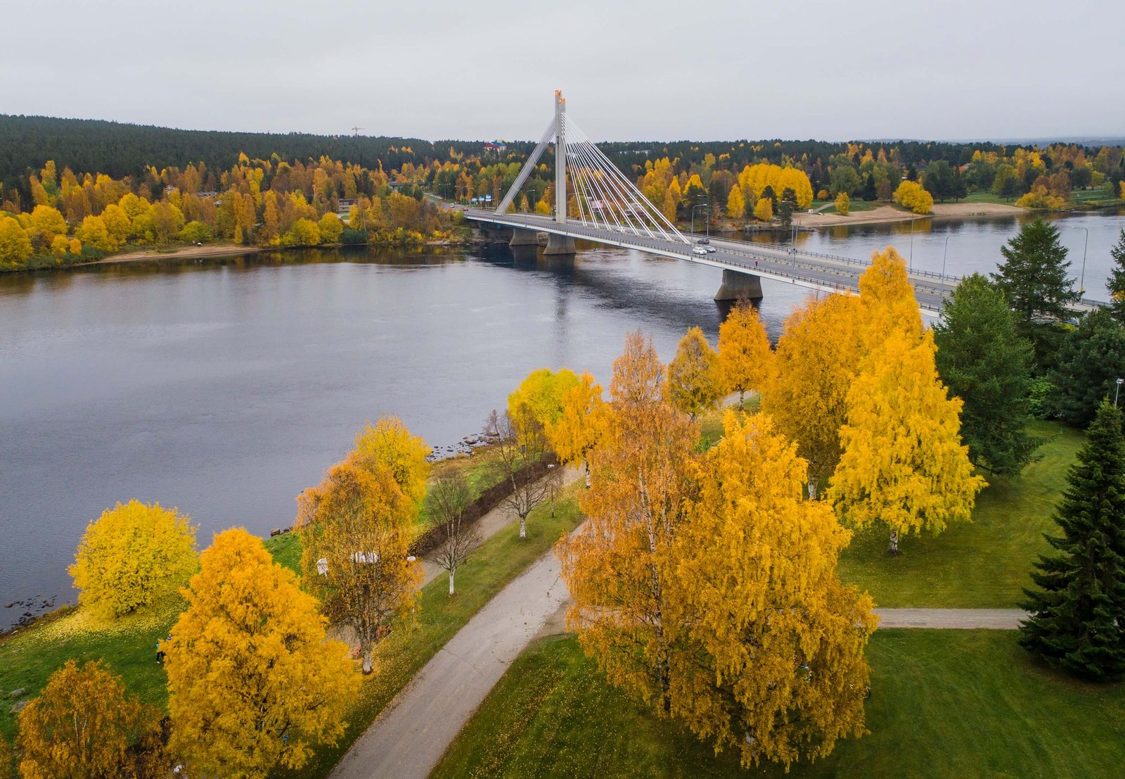 Pont rovaniemi automne ruska automne rovaniemi paysage