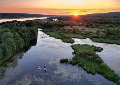 Private canoe experience lapland trip