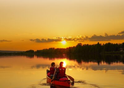 Private canoe experience lapland trip
