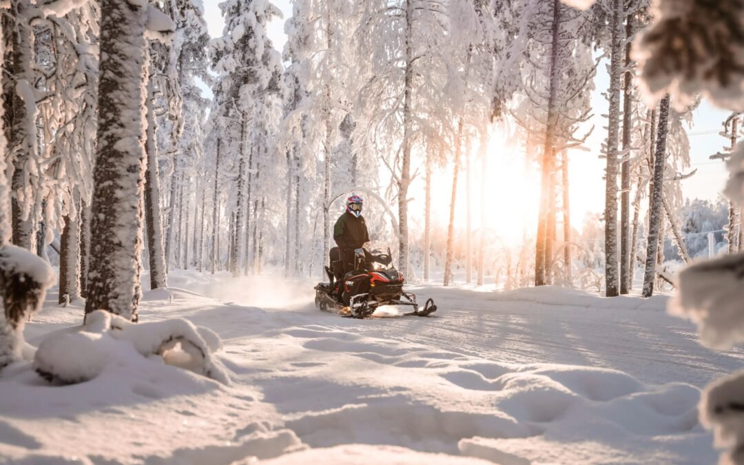 Private 1-hour snowmobile ride from Rovaniemi