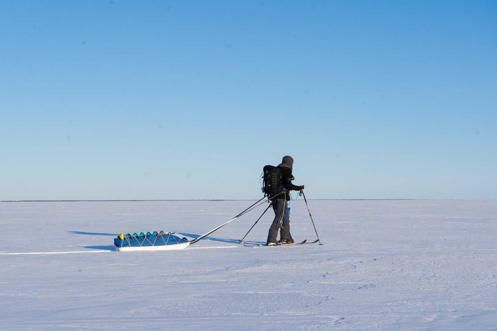 Ice fishing snowshoe private