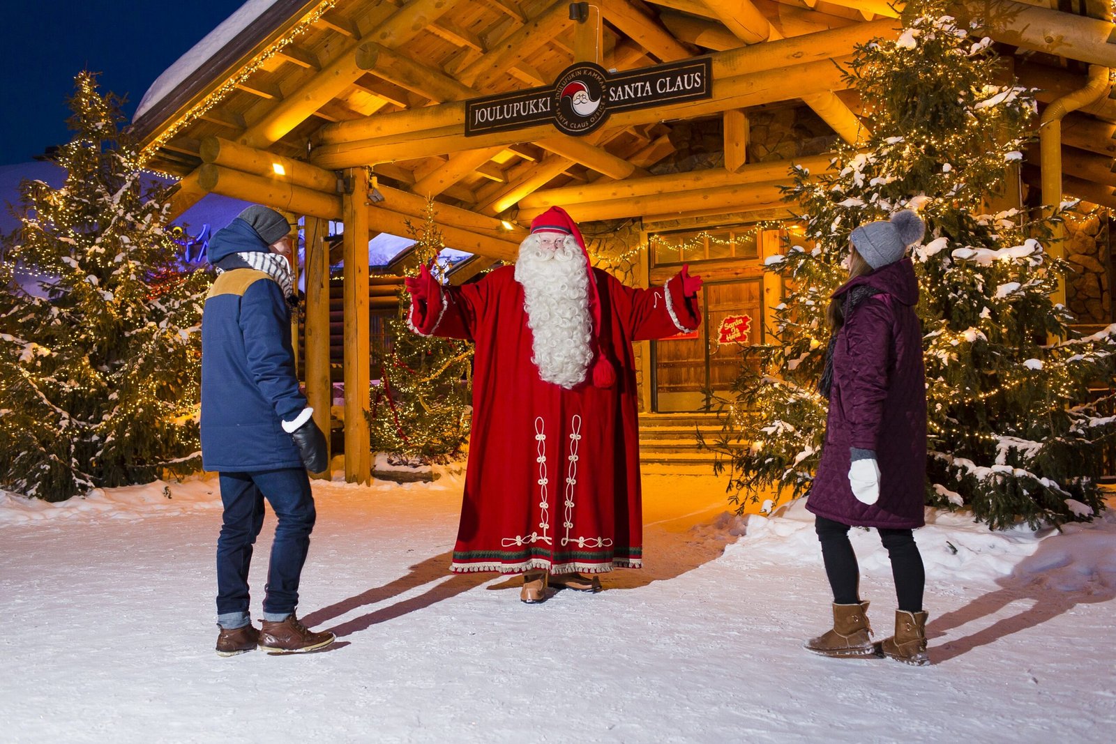 On the Arctic Circle line in Santa Claus Village in Rovaniemi Lapland Finland santa claus village rovaniemi finland