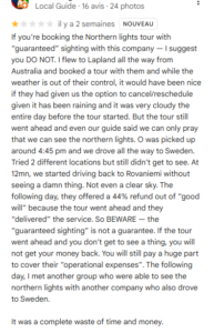 Risk of Guaranteed Northern Lights Tours