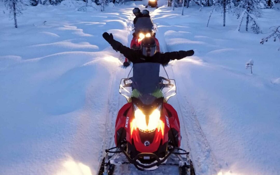 Snowmobile Adventure In The Arctic Forest
