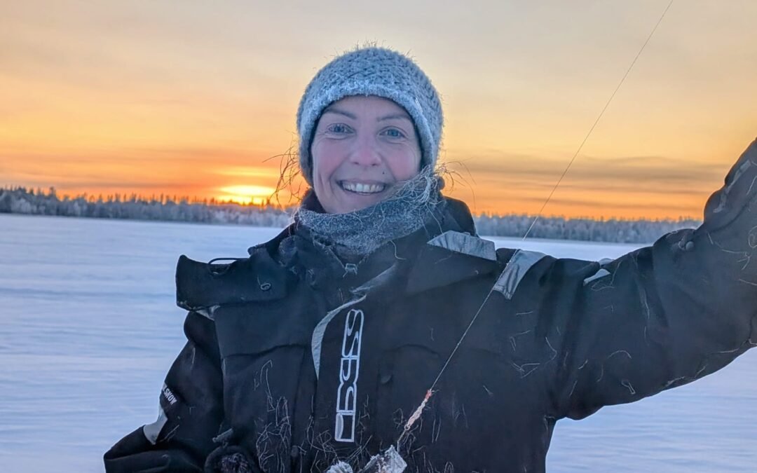 Ice-Fishing By Foot On Lake Ylläsjärvi