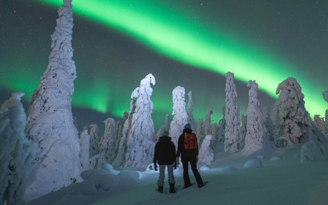 Searching For Northern Lights By Snowshoes
