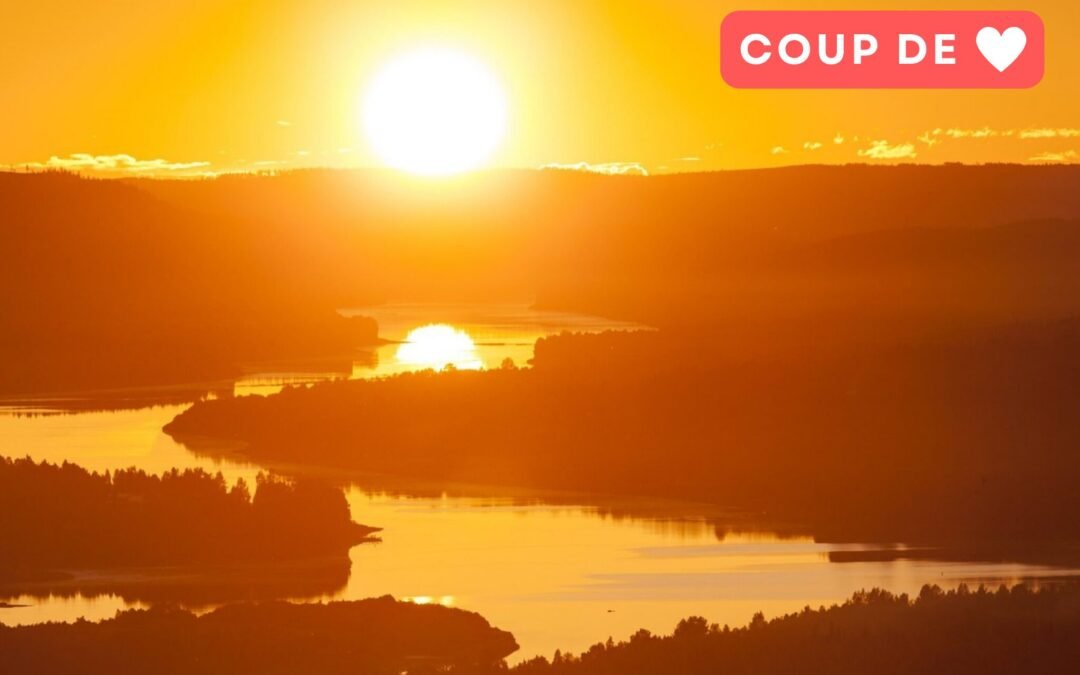 Randonnée en pleine nature (soleil de minuit / coucher de soleil)