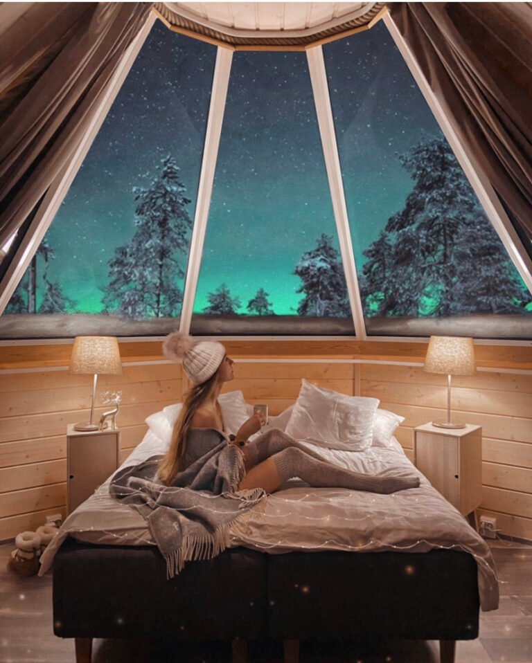 northern lights village saariselka glass resort igloos